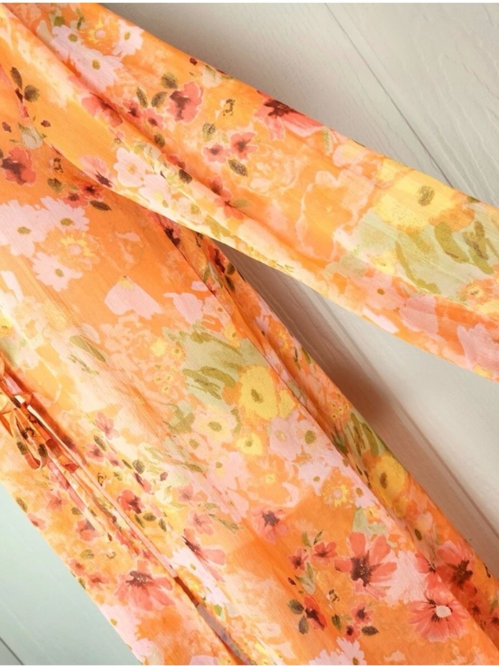 ๐ Wild Fable Orange Floral Ruffle Cover-Up XL ๐ - Picture 12 of 14